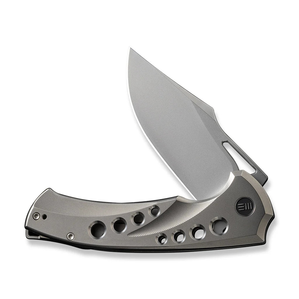 WE Knife Swiftfin Frame Lock 23051-2 CPM 20CV Steel Bead Blasted Titanium Knives