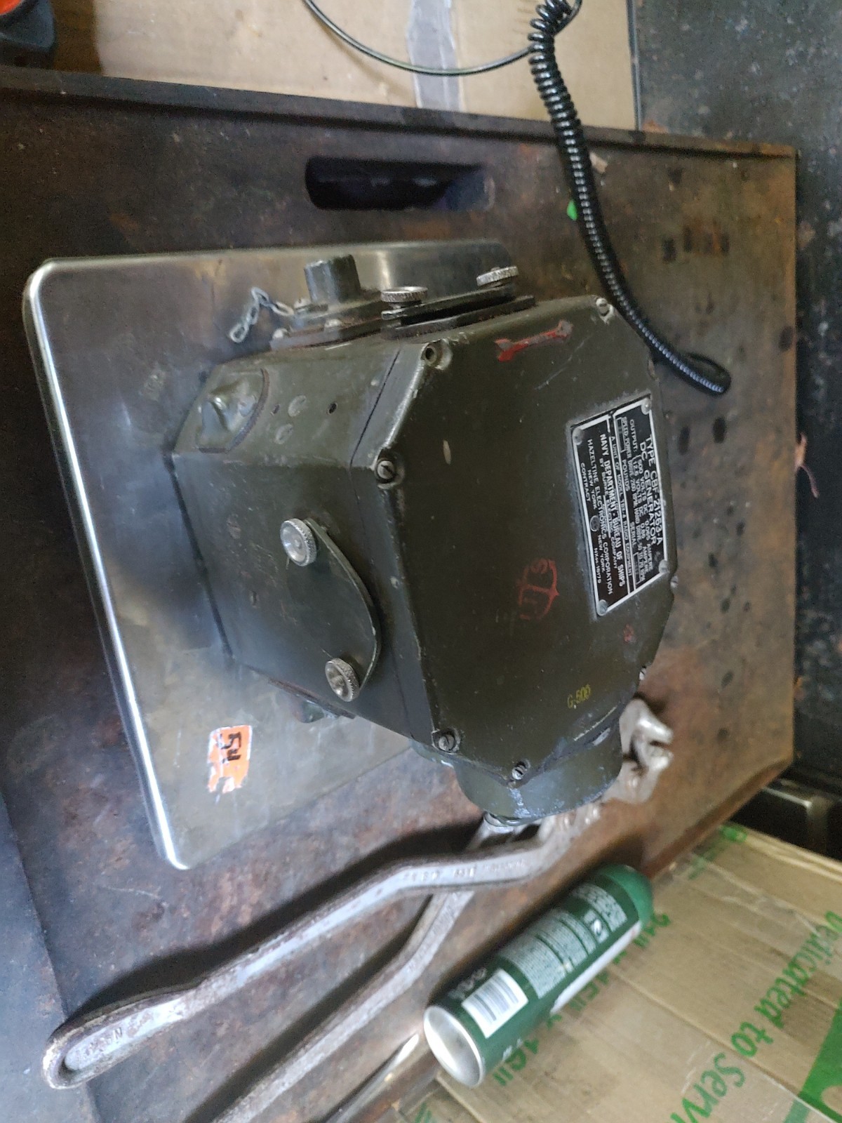 Old Military Radio Hand Crank Generator