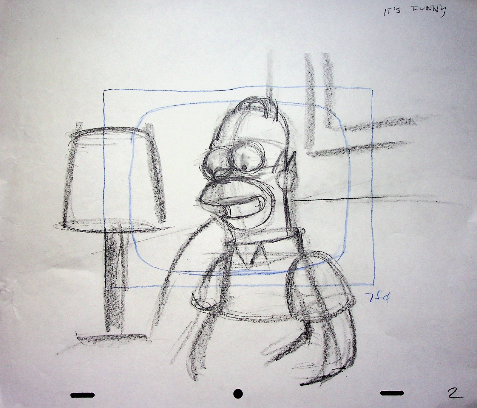 The Simpsons Production Hand Drawn Animation Pencil 20th Century Fox