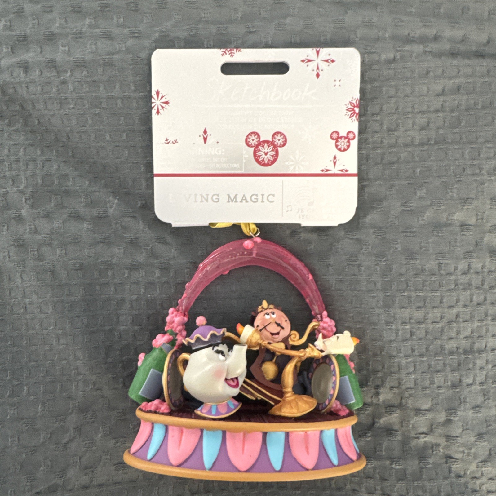 2021 Disney Sketchbook Ornament – LUMIERE AND FRIENDS – New with Tag