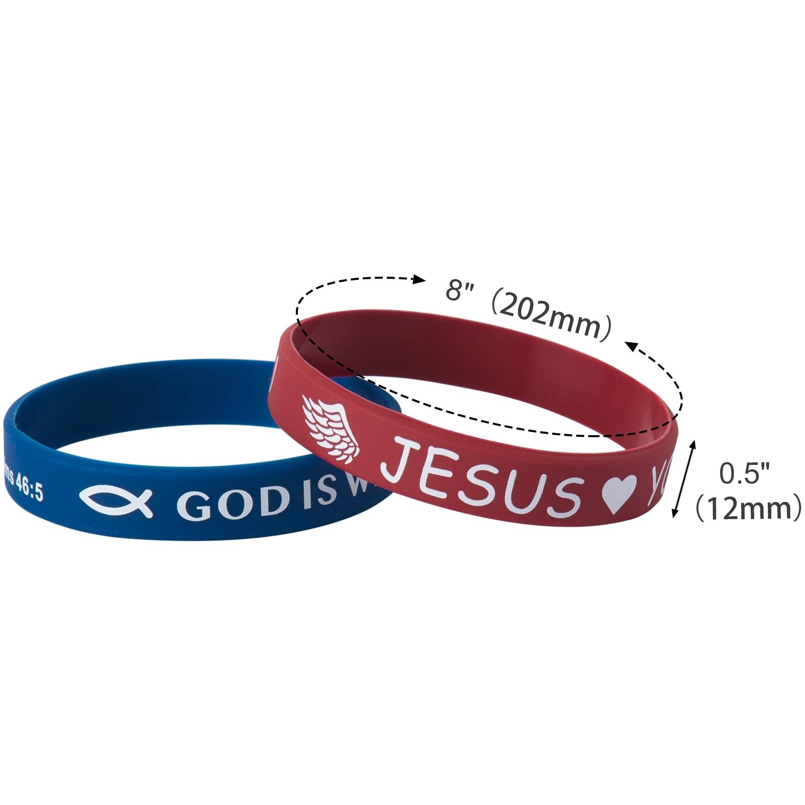 Bible Verse Bracelets 80 Pcs Silicone Wristbands Cute Christian Bracelets Com…