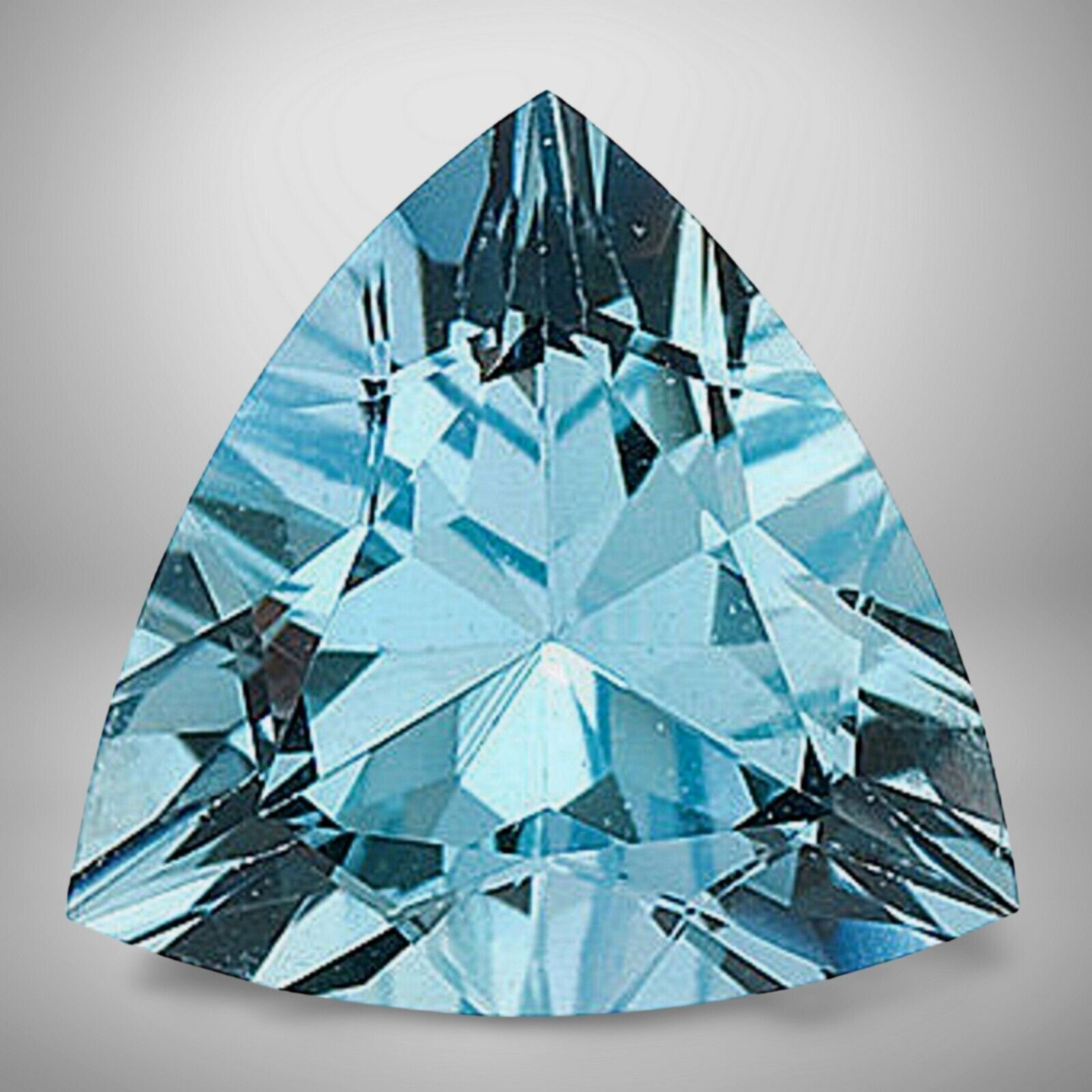Aquamarine Trillion Cut Gemstone 5.6 Cts – 12 mm VVS Precious Jewelry Gem