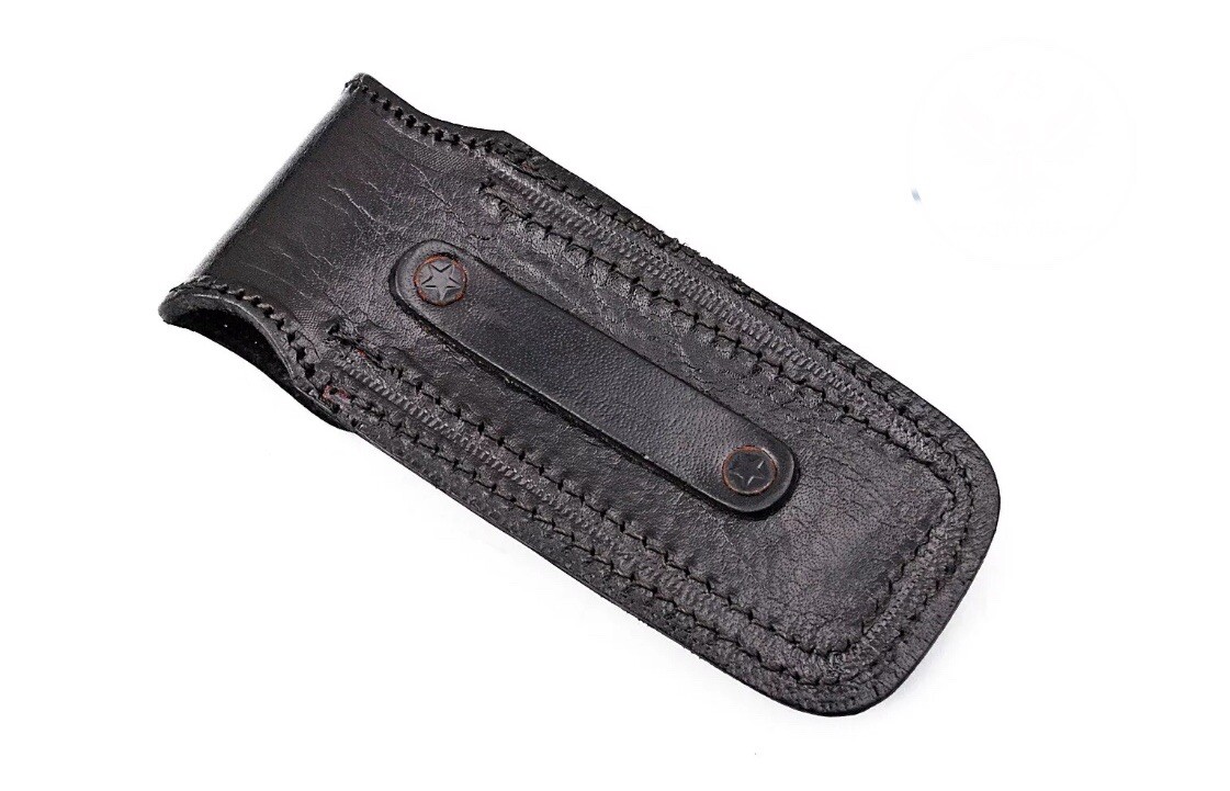 5″ Vintage Dark Brown Black Sheath for Buck 110 Pocket Folding Knife Pouch