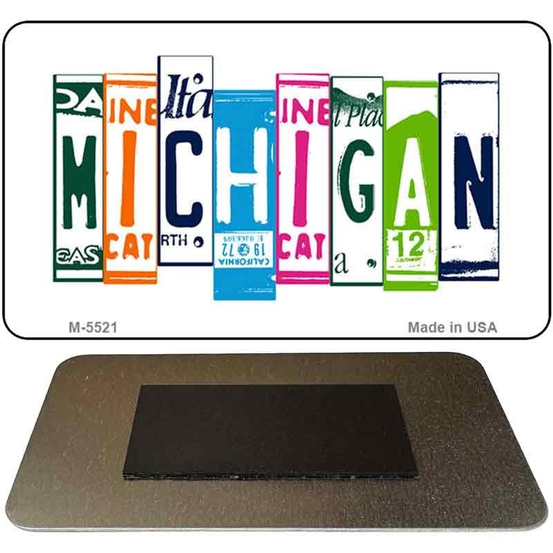 Michigan License Plate Tag Art Magnet Fridge Refrigerator Kitchen Decoration