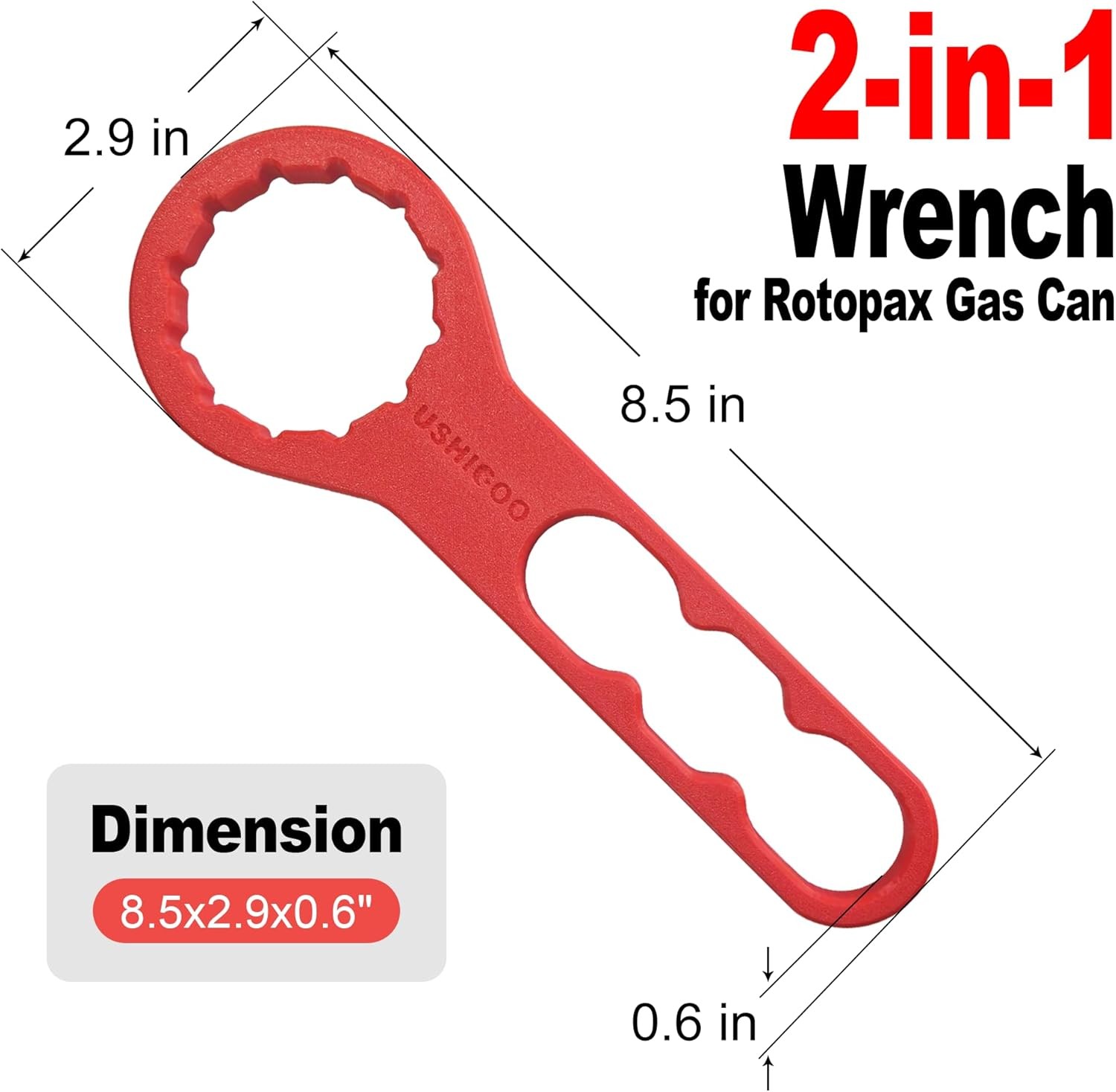 2in1 Combination Wrench Cap Wrench Fuel Can and Fuel/Water Pack Container Mounts