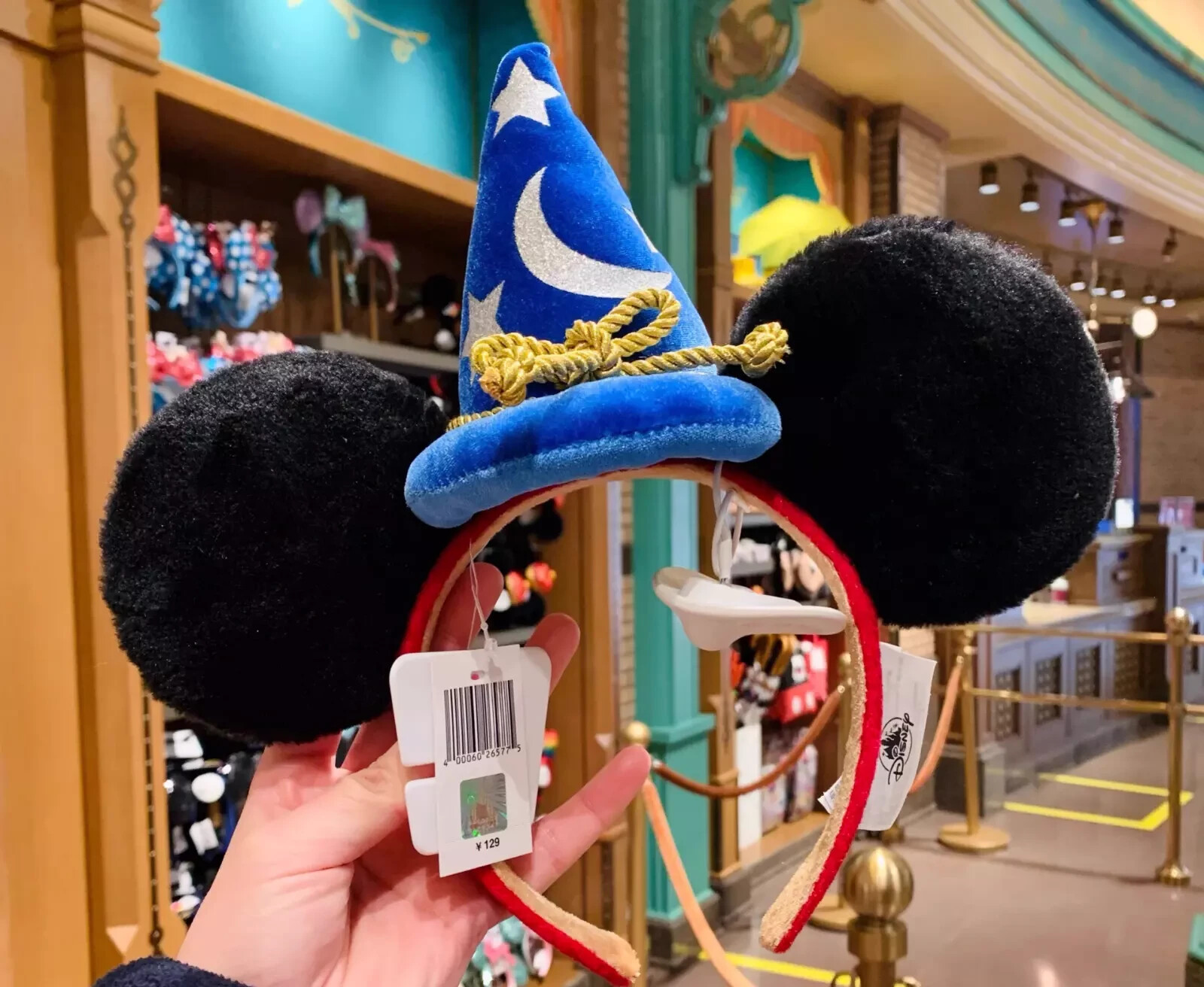 Disney Limited Sorcerer Fantasia Mickey Mouse Ear Hat Headband shanghai disney
