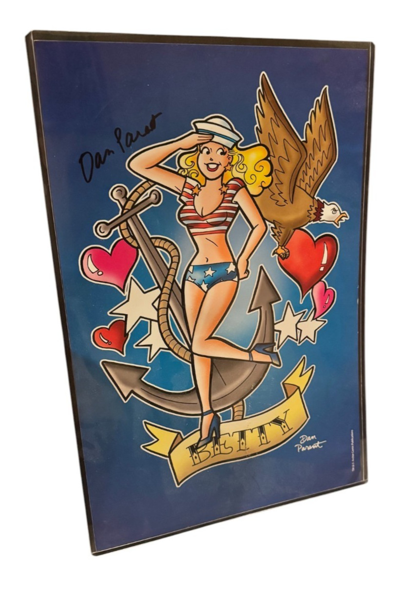 Dan Parent Betty Pin-Up Art Print Signed Archie Comics Artist Sailor Girl Signed