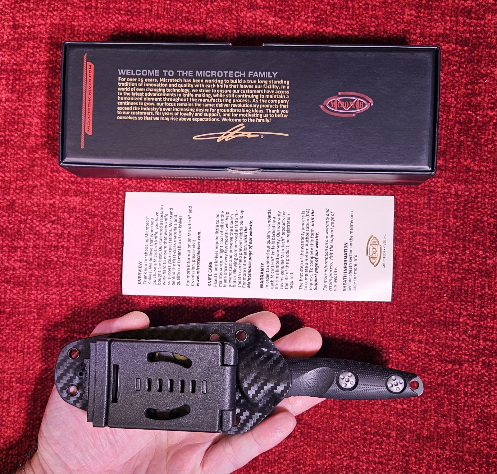 MicroTech Arbiter Full Tang Fixed Blade Knife M390 Drop Point Blade W/Sheath New