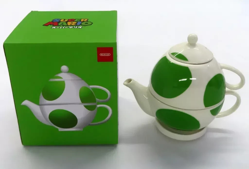 Nintendo TOKYO Super Mario Yoshi Teapot & Cup Set Ceramic Luigi Peach Japan New