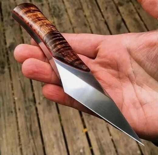 Handmade D2 Steel Full Tang Knife Wood Handle Kiridashi Survival Knife Same Day