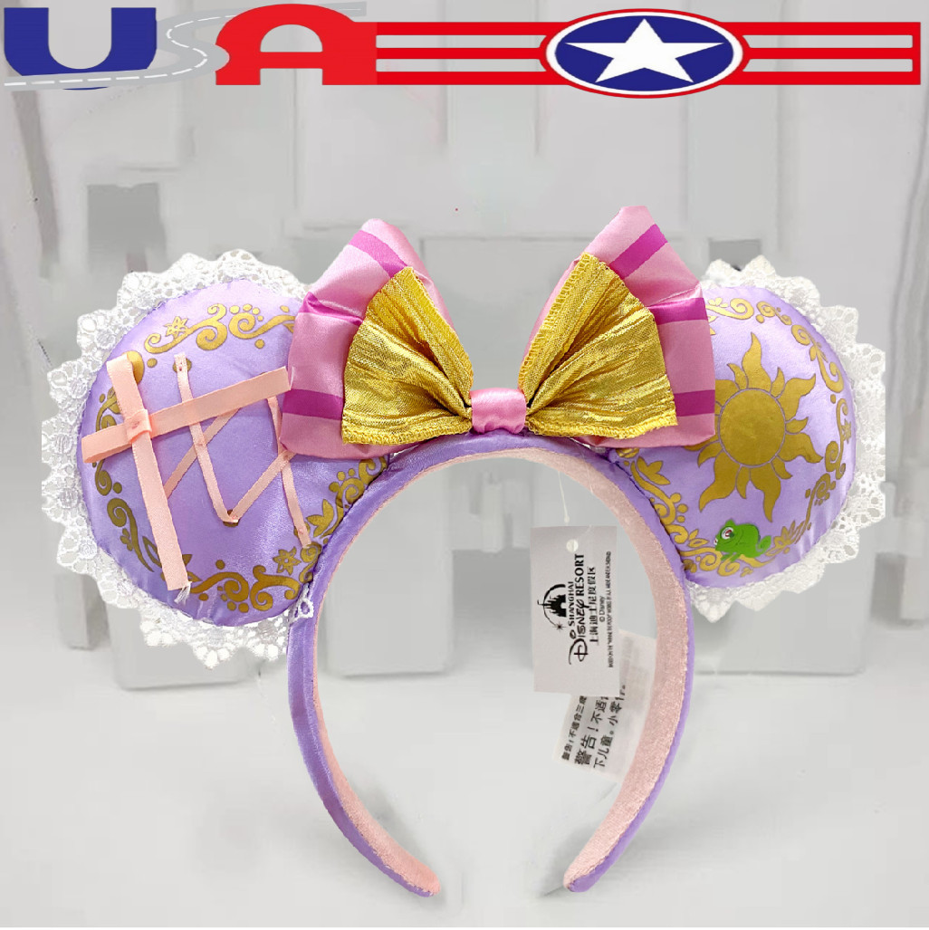 Disney Parks Rapunzel Tangled Pascal Mickey Ears Minnie Mouse Headband US💖