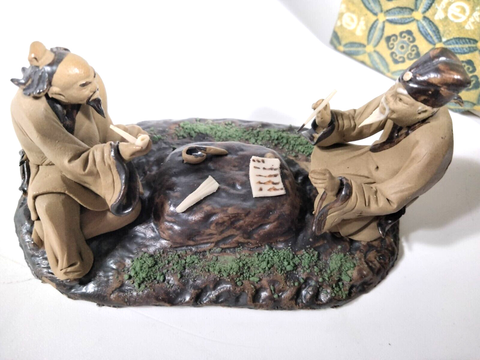 One pair Chinese Ceramic Mudmen Figures in Box