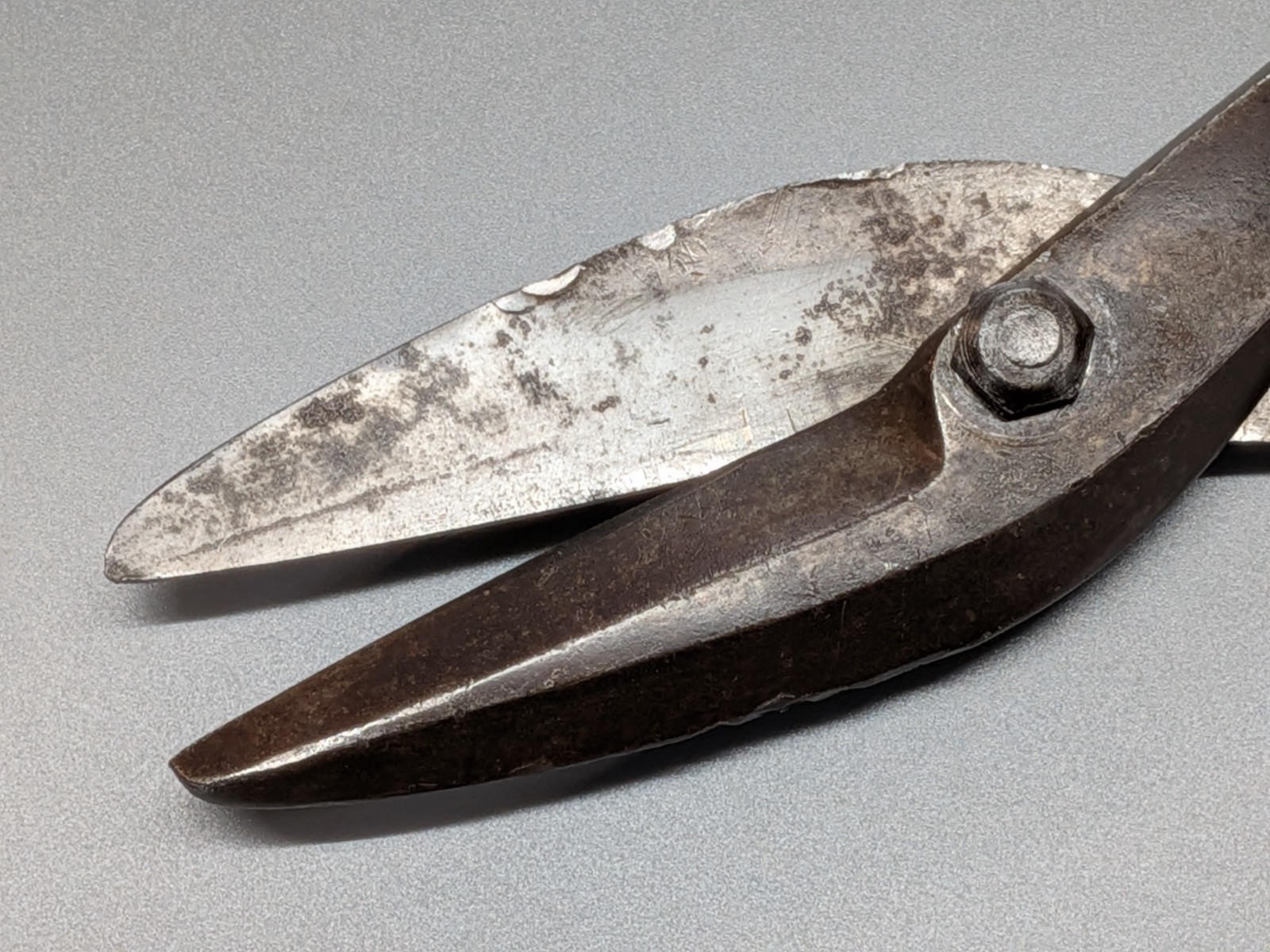 Vintage BERLIN 14″ No. 48 Tin Shears Snips 3″ Straight Cut