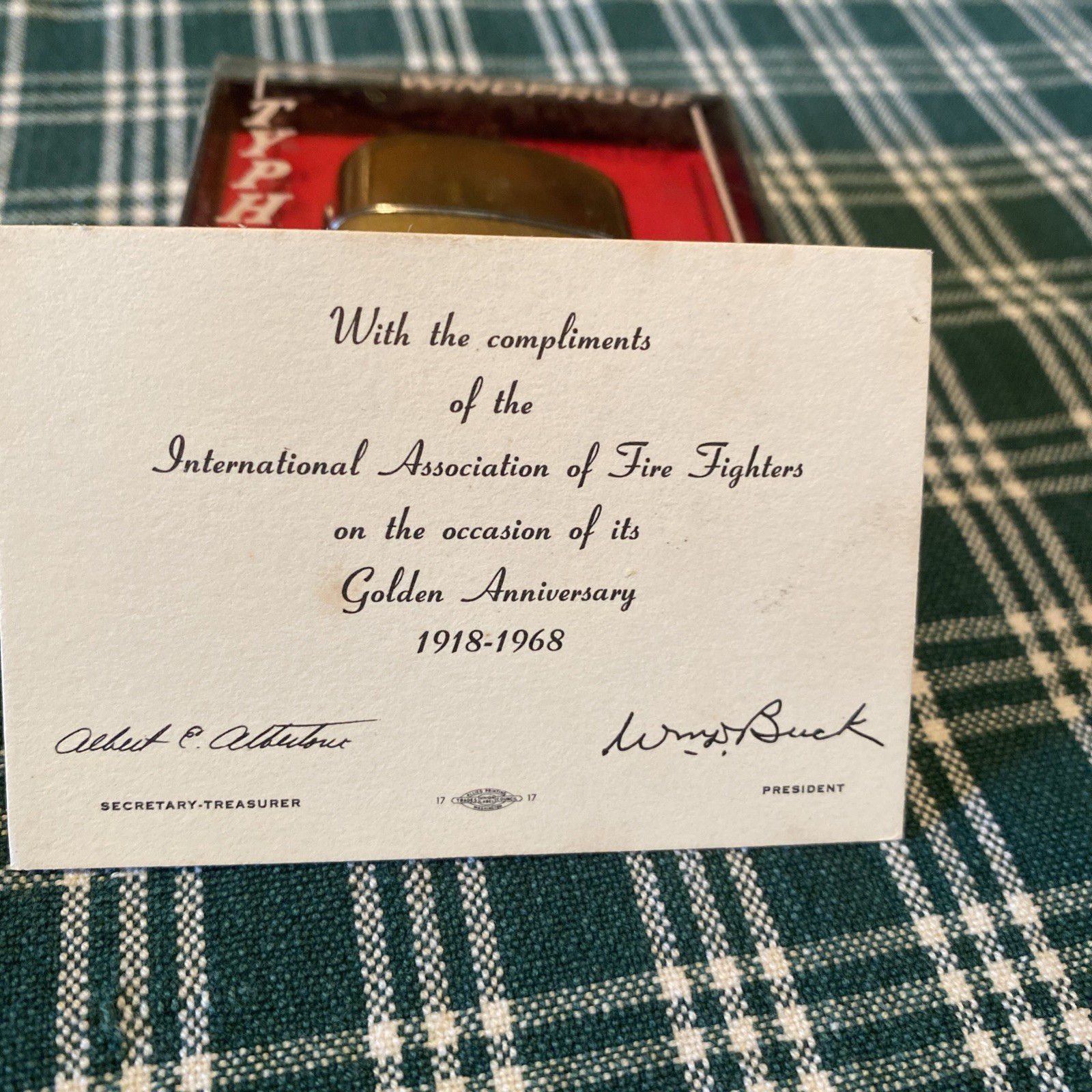 New International Association Firefighters IAFF Anniversary Ronson Lighter