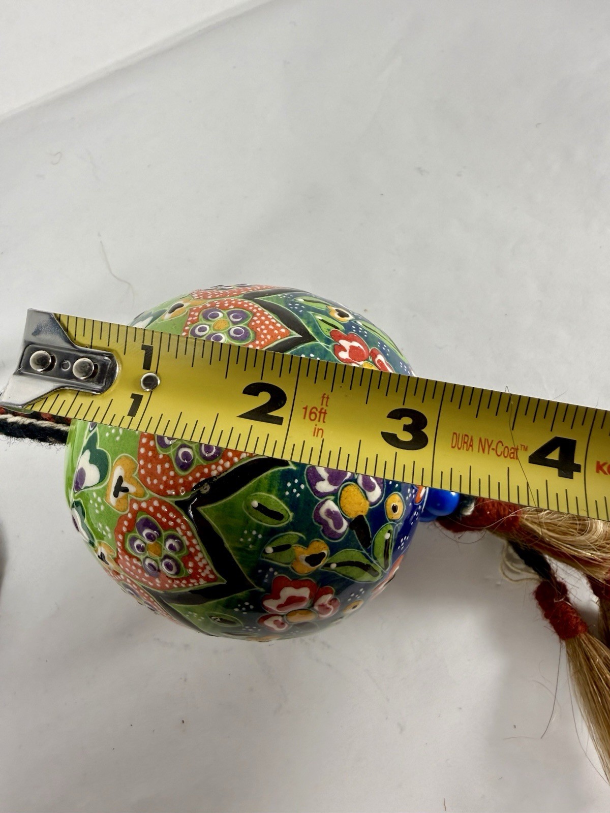 VINTAGE CERAMIC HAND PAINTED WALL HANGING – TRADITIONAL TURKISH BALL HANG –