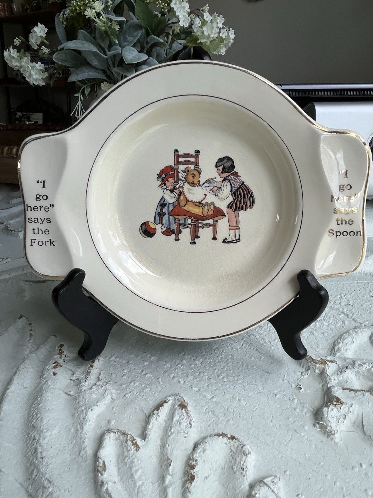 Vintage, International Silver Co. My Own Plate, Child Dish, By Salem China Co.