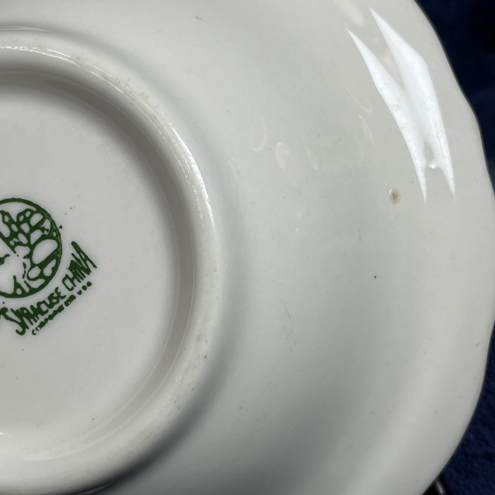 Syracuse China Bowl Scalloped Edge No Pattern White Vintage 6.5” Round