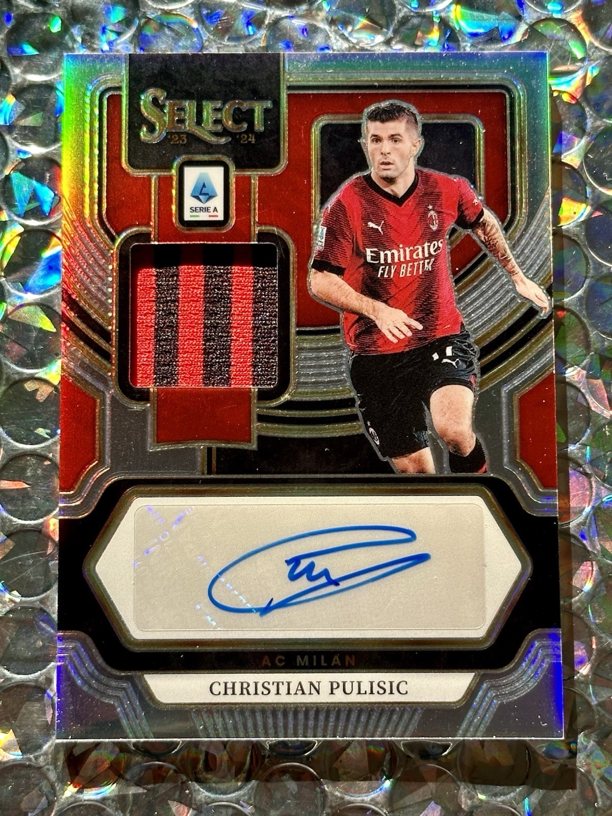 Panini Select Serie A USA Milan Christian Pulisic Silver Auto + Signature Patch