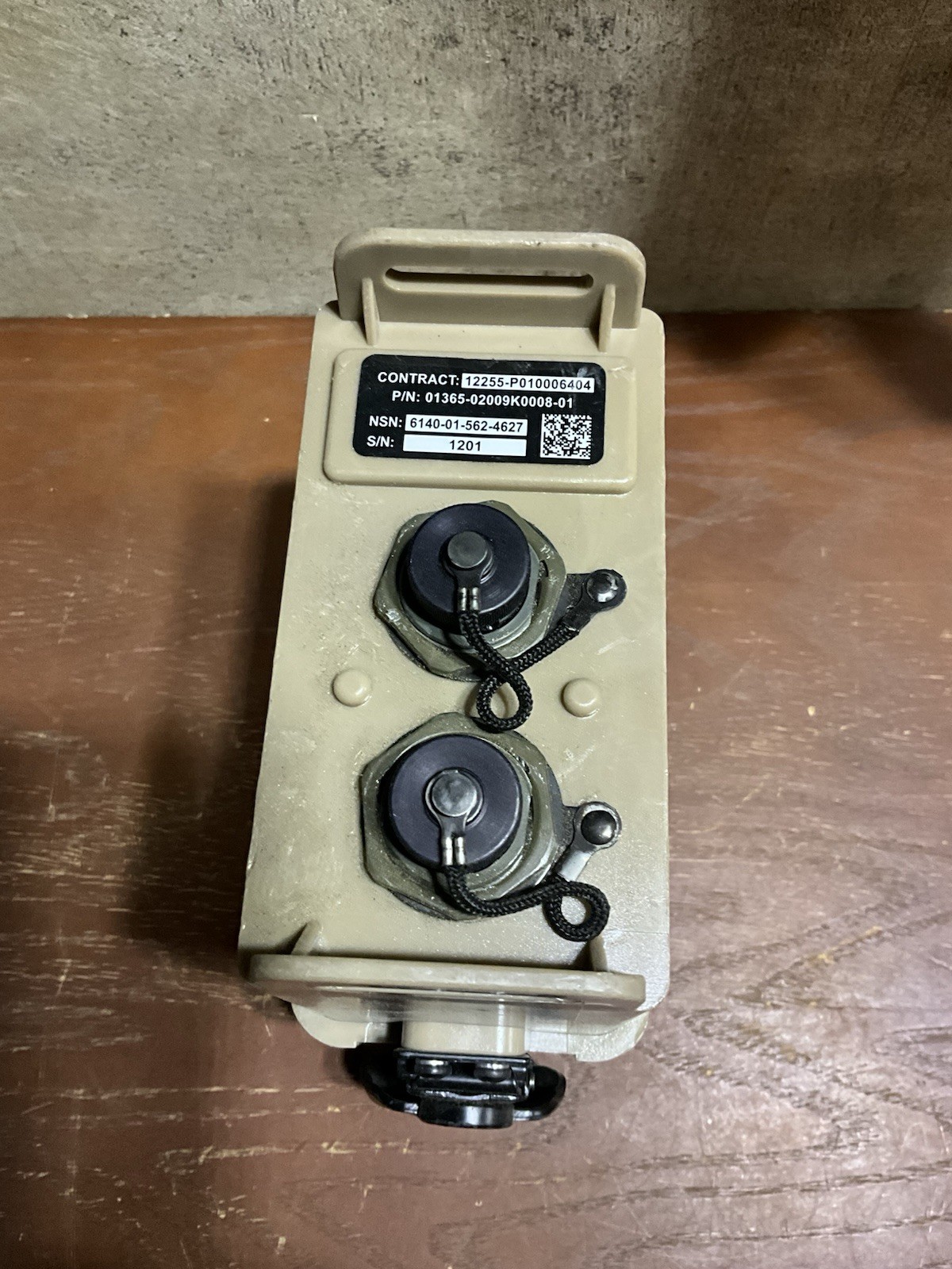 HARRIS SINCGARS SINGLE BATTERY POWER UNIT CASE 01365-02009K0008-01