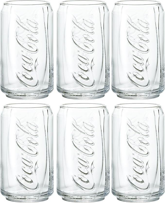 ADERIA B5468 Coca-Cola Cangata Glass, 12.0 fl oz 355 ml Set of 6, Made in Japan
