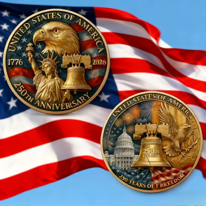 United States 250 Anniversary Challenge Coin Commemorative US 1-pc at