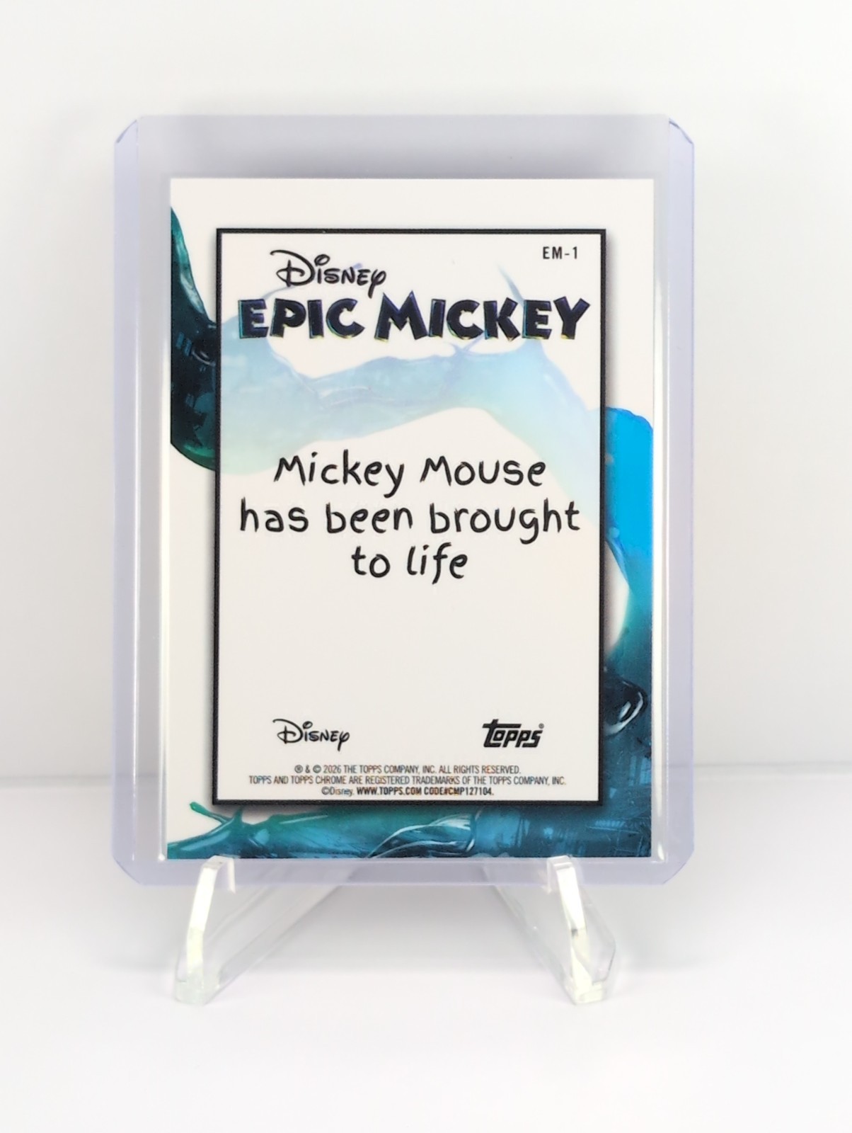 2026 Topps Disney Neon Mickey Mouse Epic Mickey #EM-1
