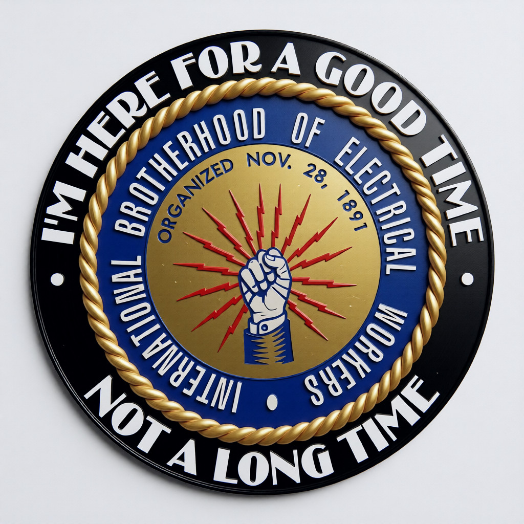 IBEW ⚡WIREMAN ⚡UNION 💥 HERE FOR A GOODTIME 💥 „ONE OF A KIND DECAL“ 💥