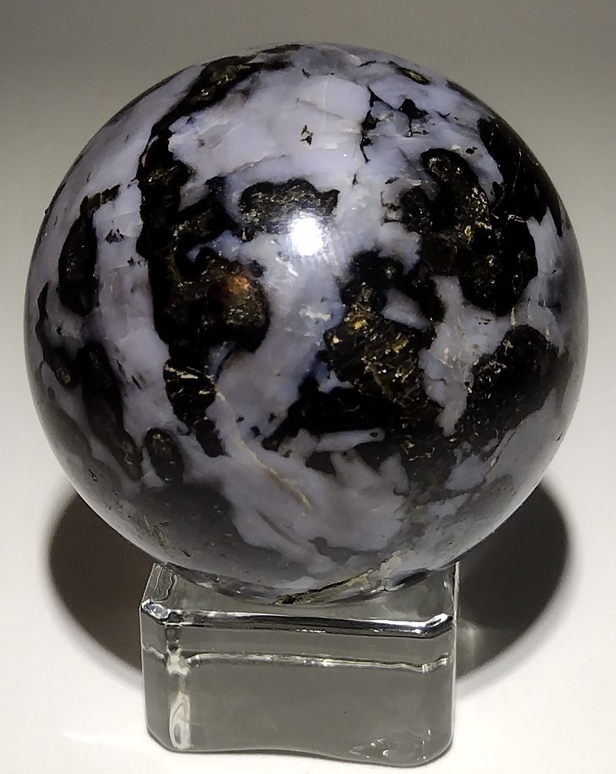 Indigo Gabbro Sphere 49.7mm Mystic Merlinite Crystal Ball Polished Stone