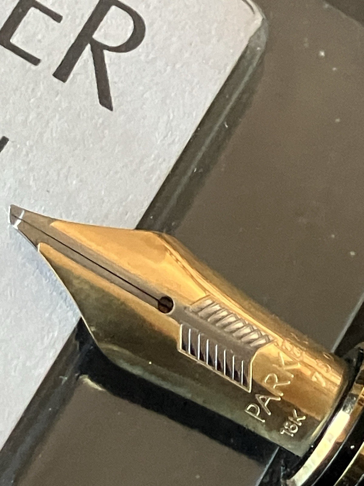 Parker Duofold Centennial Nib Unit MEDIUM OBLIQUE ITALIC #78 Arrow Style
