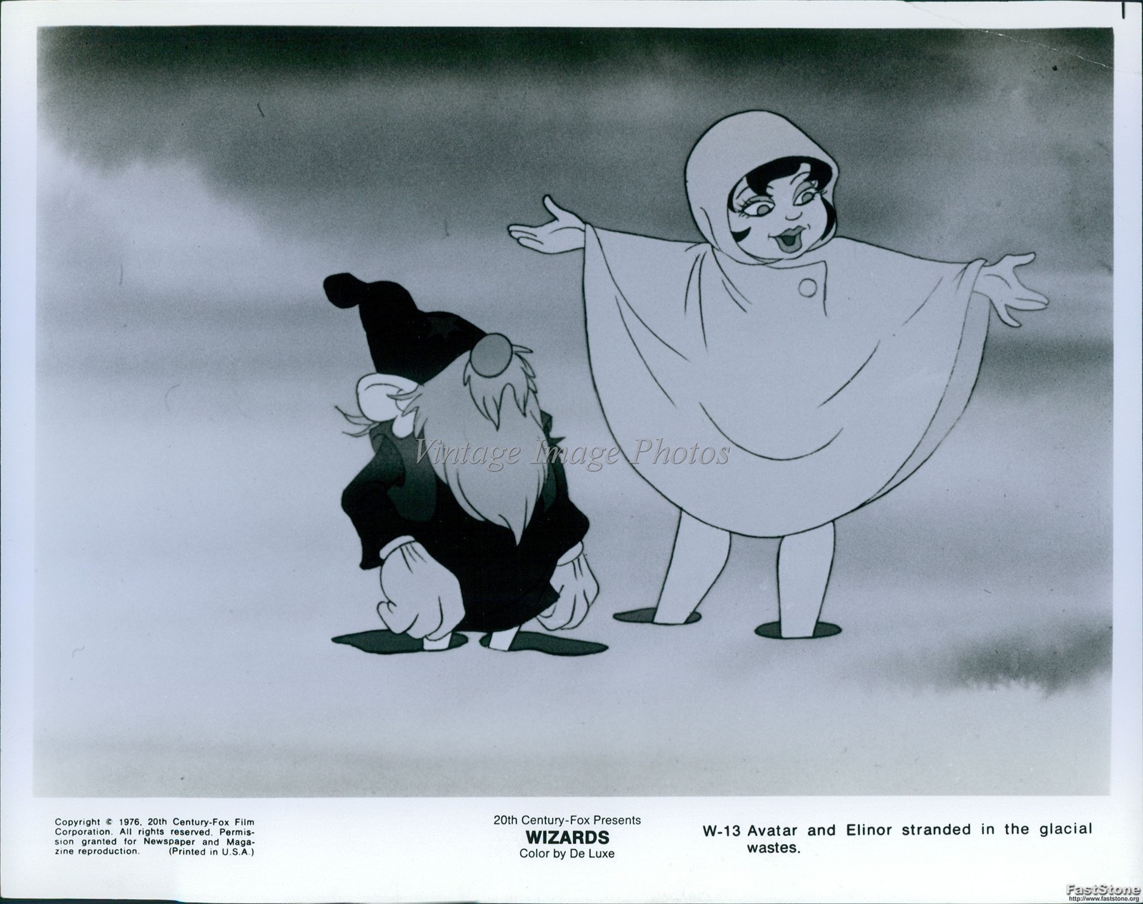1976 20Th Century Fox Film Corporation Wizards Animation Painting Photo 8×10