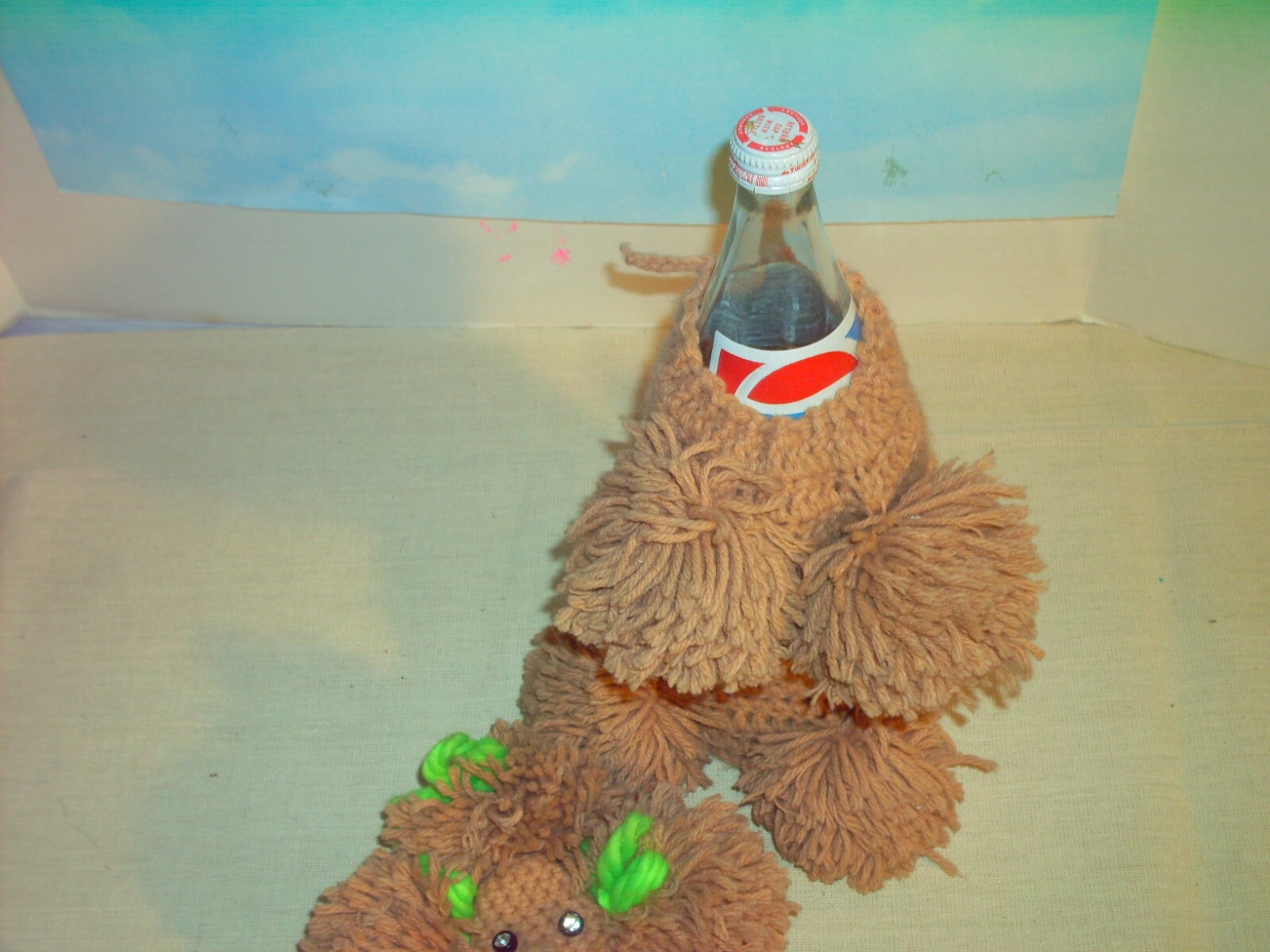 Cute Crocheted Standing Poodle Door Stop. A loveable, easy-care, practical pet