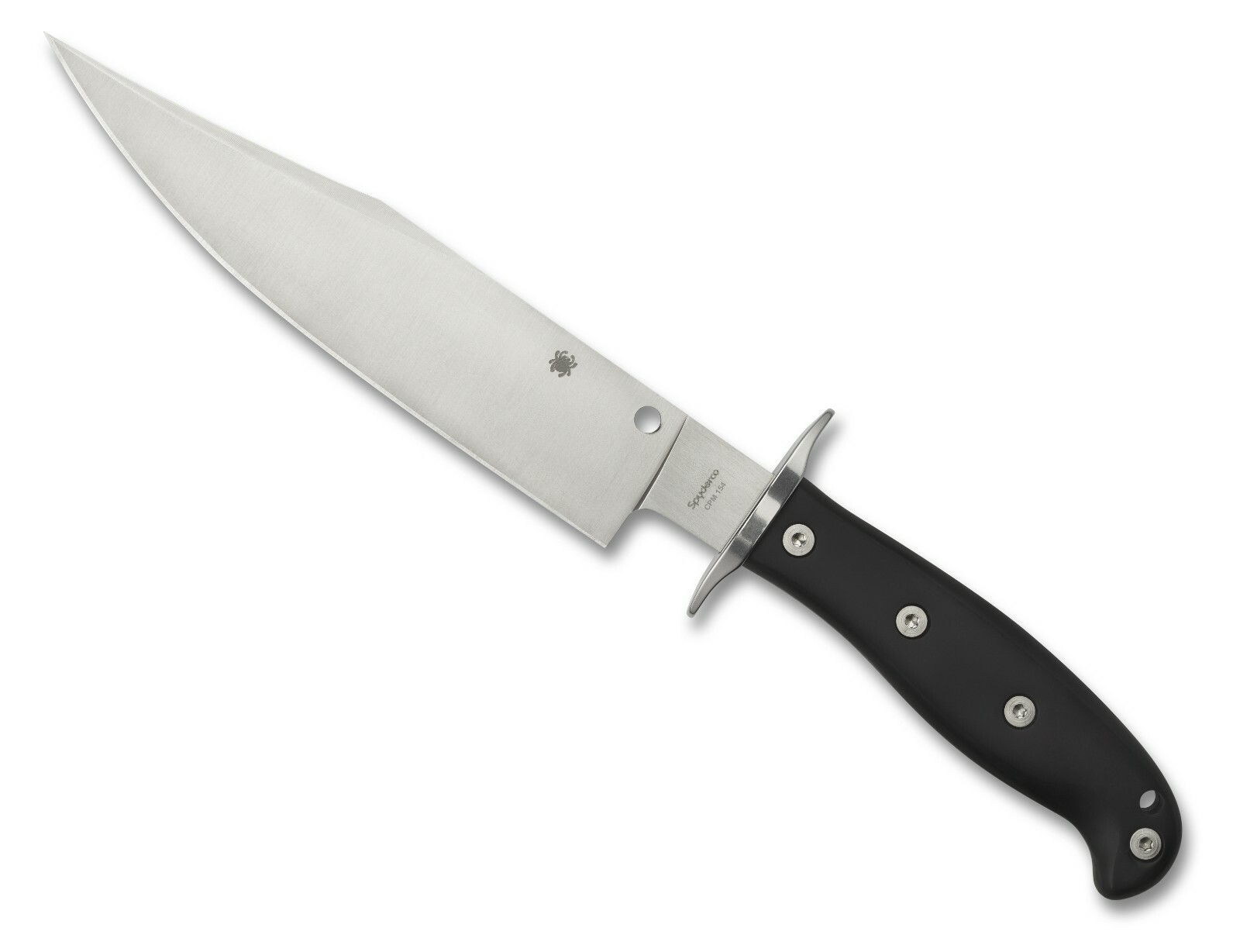 SPYDERCO Sal Glesser Respect Bowie, Numbered, Plain With Leather Sheath FB44GP
