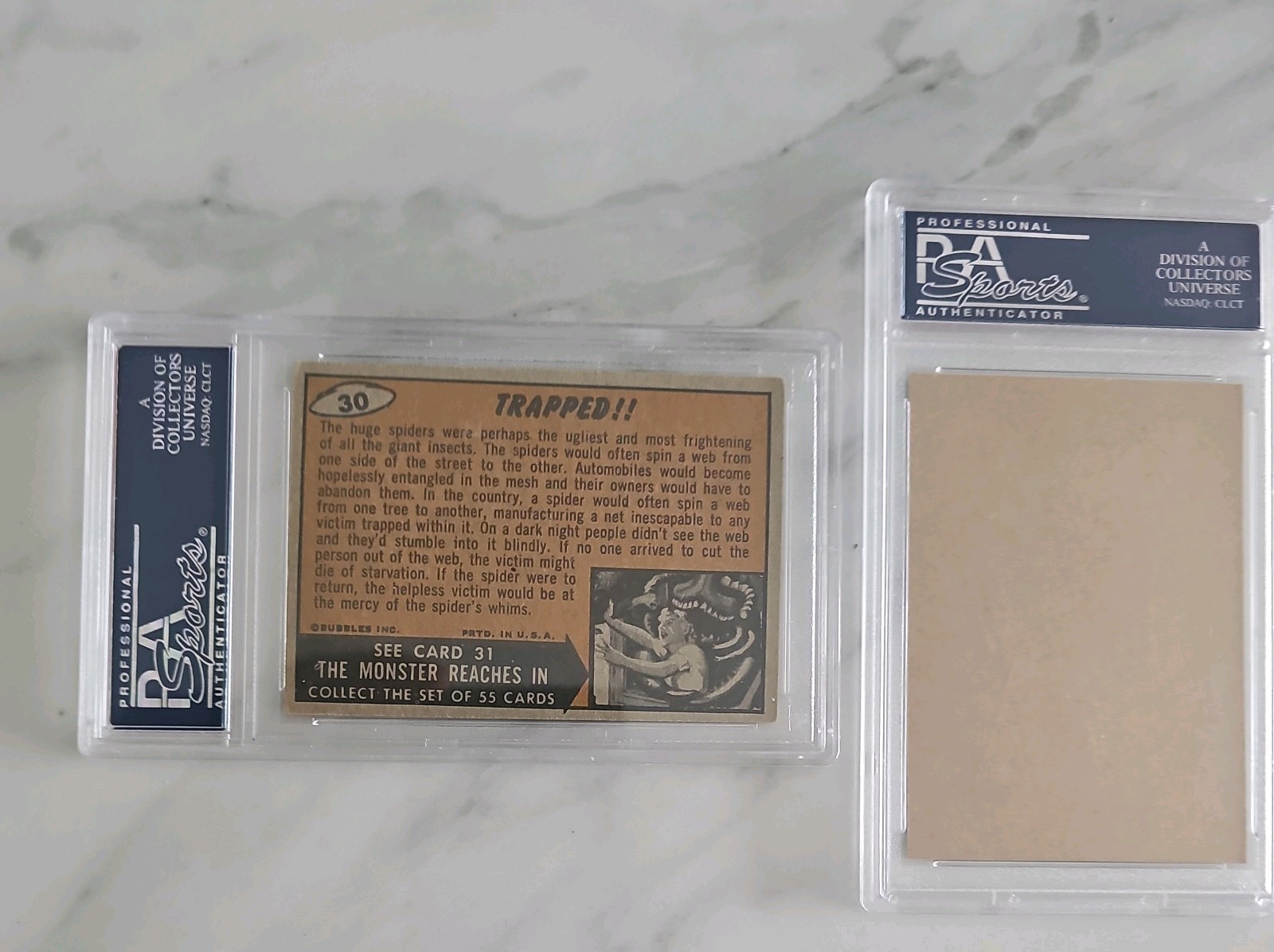 1962 Mars Attacks PSA 5 plus 1973 Ugly Stickers Nick PSA 7 Lot both slabbed.