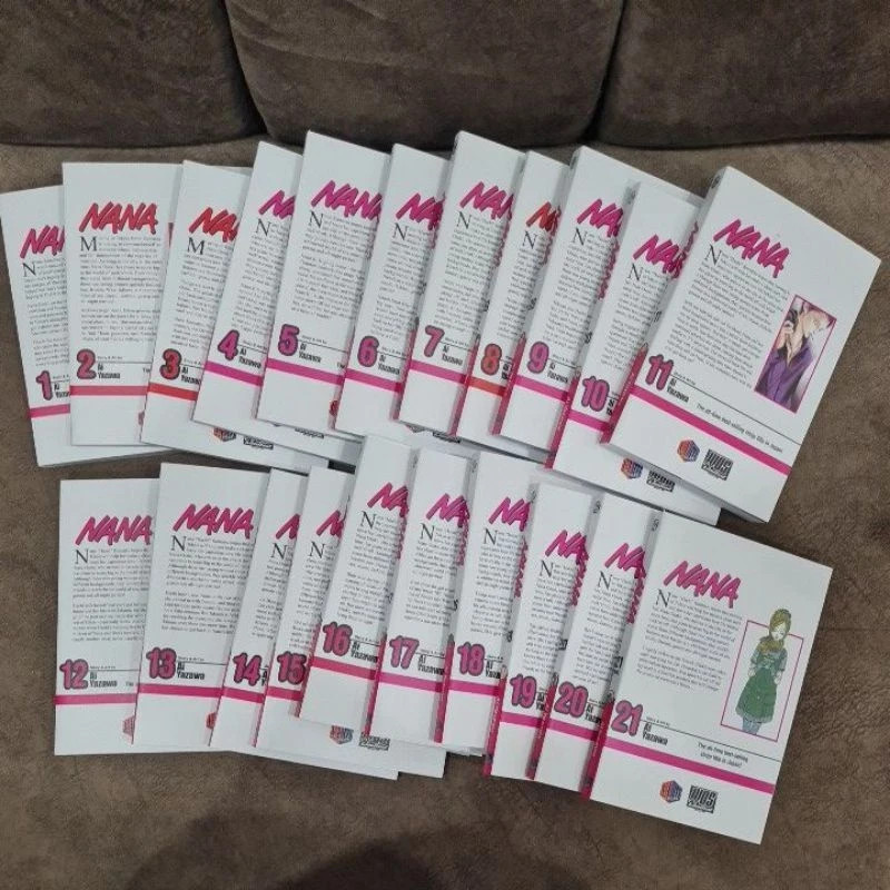 NANA Vol. 1-21Manga English Version Comic Book Series (LOOSE SET)