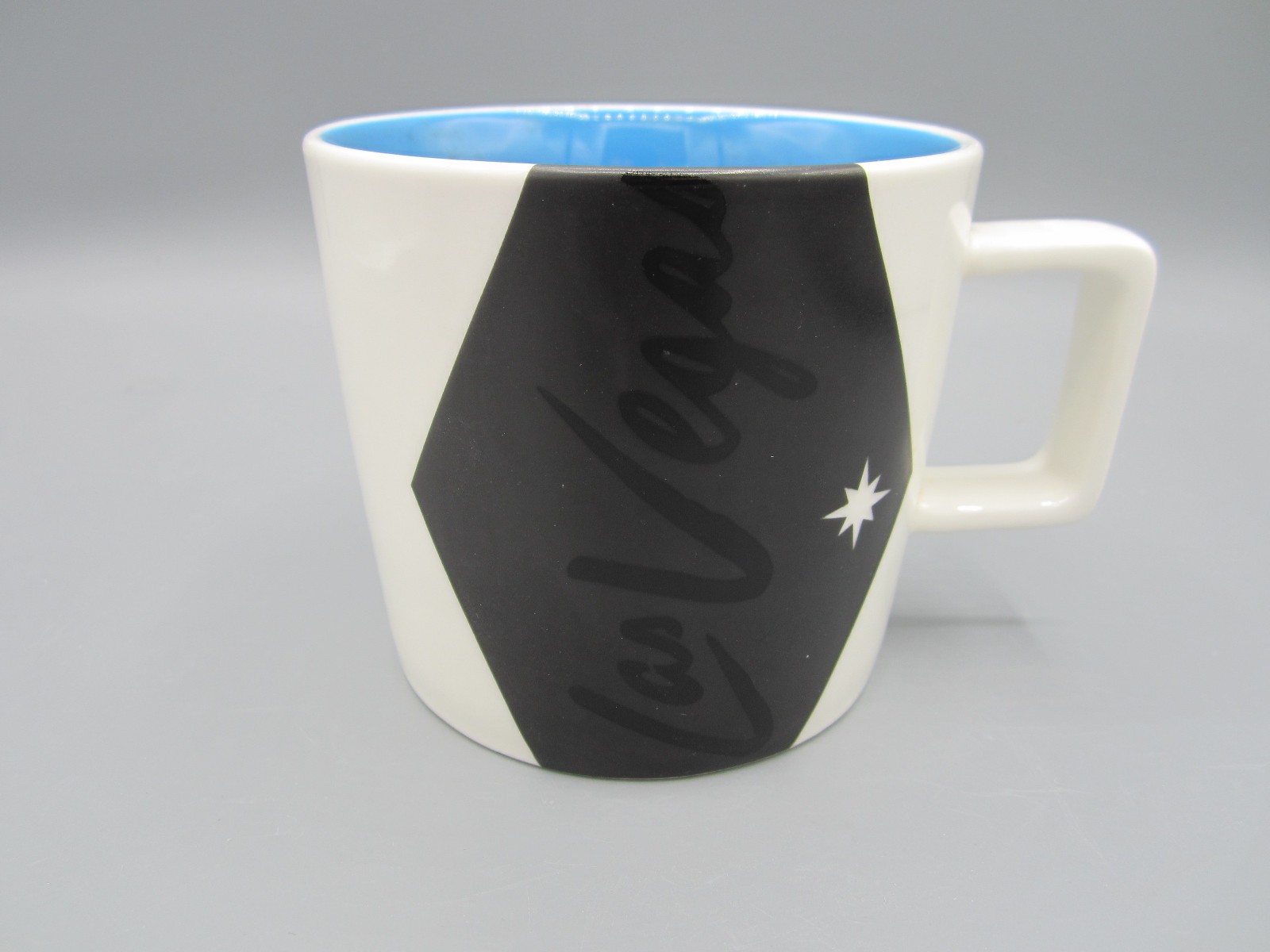 Starbucks White, Black Las Vegas, Blue inside Tea Coffee Mug 14 oz 2014 (128)