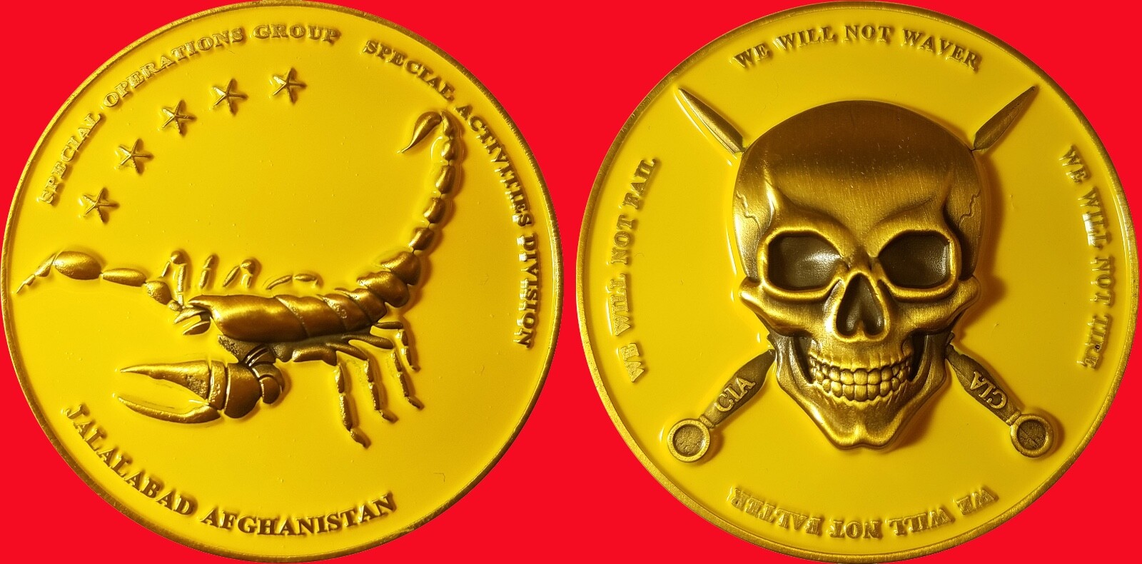 CIA SPECIAL OPERATIONS GROUP JALALABAD AFGHANISTAN CHALLENGE COIN 2″ 42
