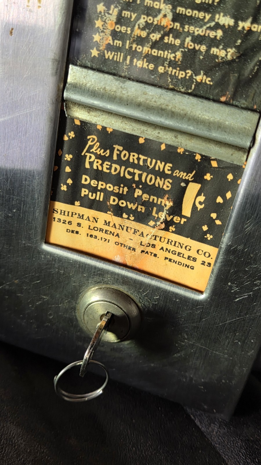 1950s SWAMI FORTUNE TELLER YES/NO NAPKIN DISPENSER MENU HOLDER COIN-OP