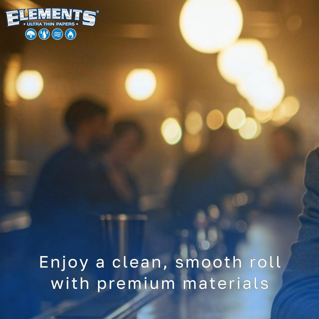 Elements 1.25 1 1/4 Size Ultra Thin Rice Rolling Paper Full Box of 25