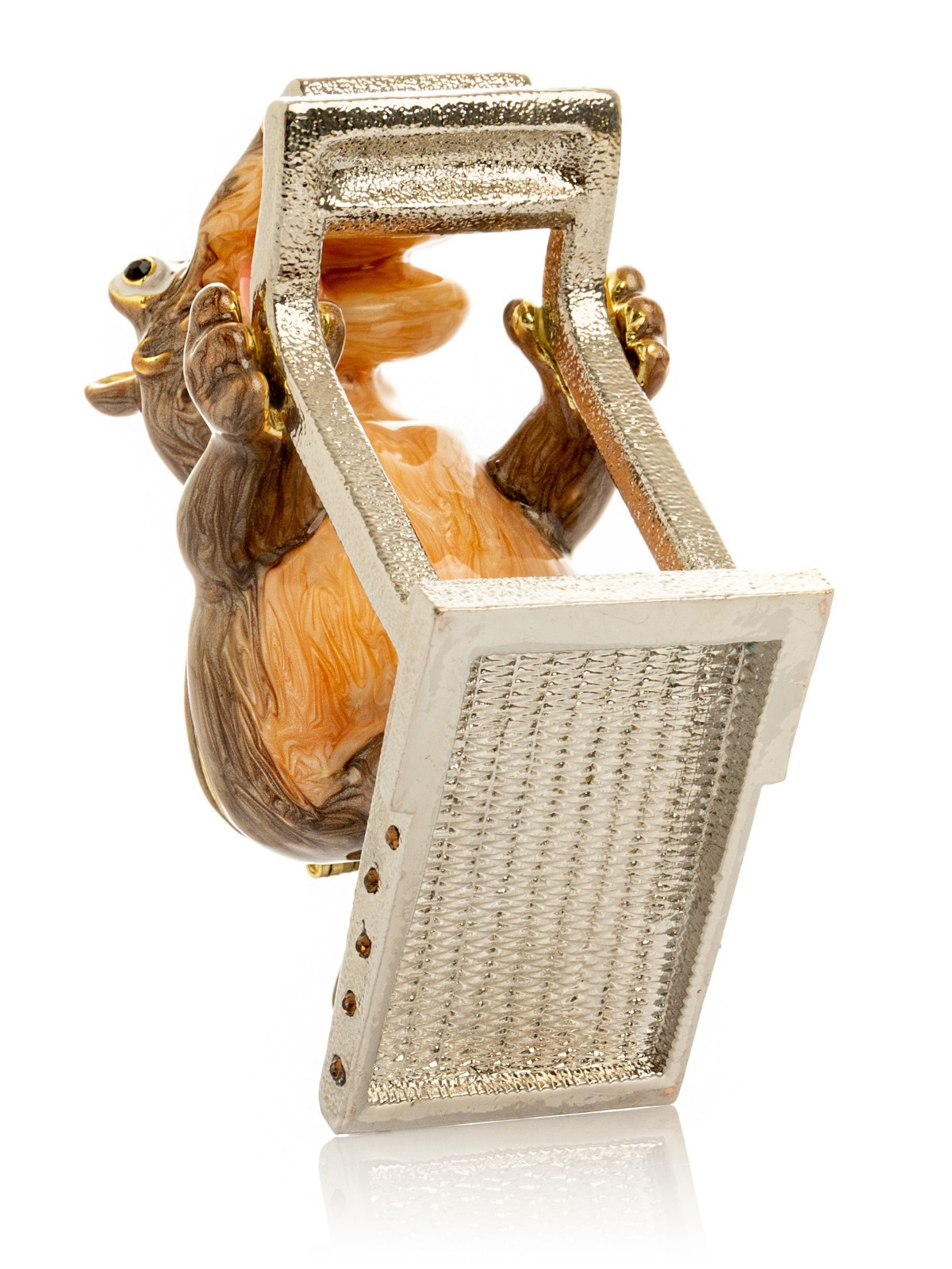 Keren Kopal hippopotamus running Trinket box Decorated with Austrian Crystals