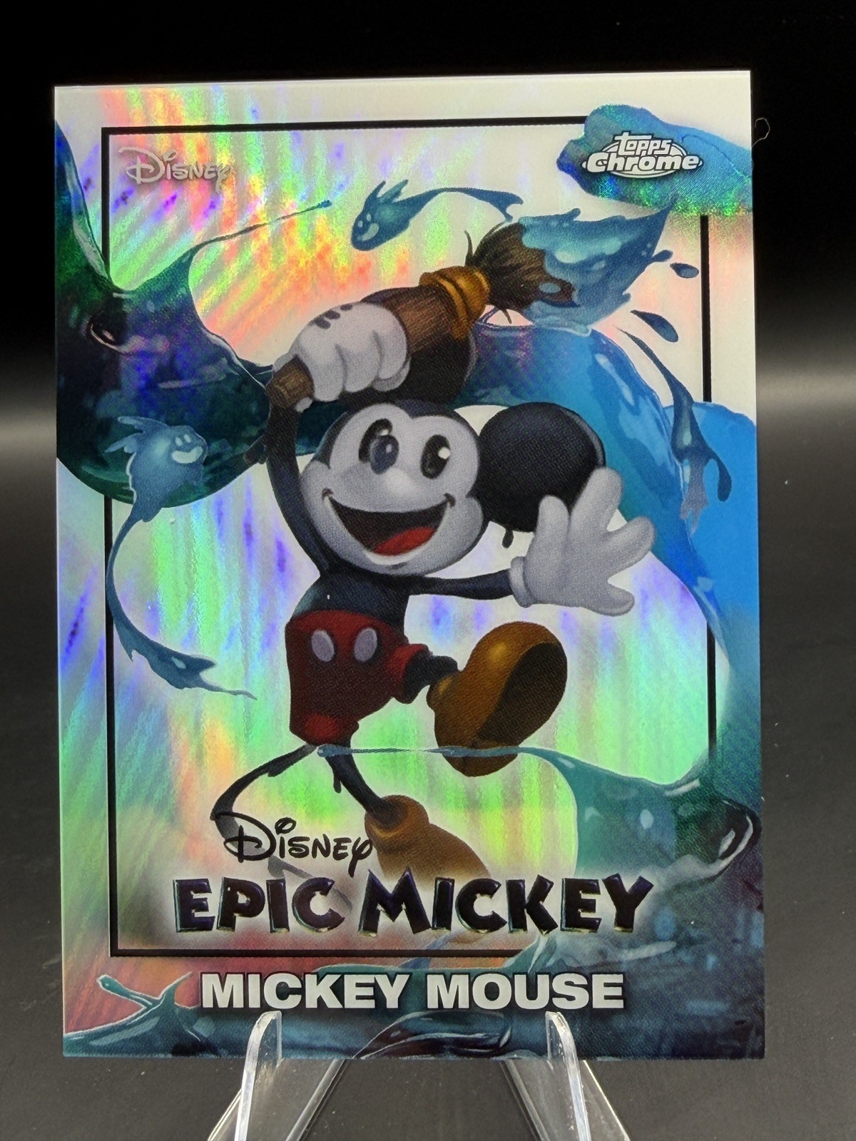 2026 Topps Disney Neon Chrome Mickey Mouse Epic Mickey #EM-1