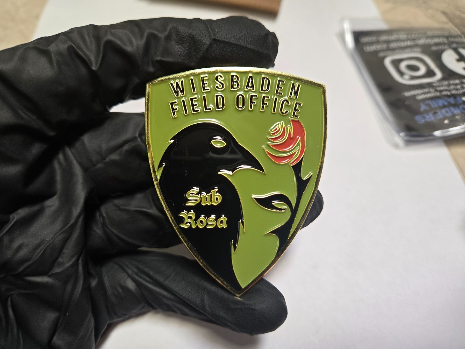 U.S Army Counterintelligence Wiesbaden Field Office Sub Rosa Challenge Coin SN