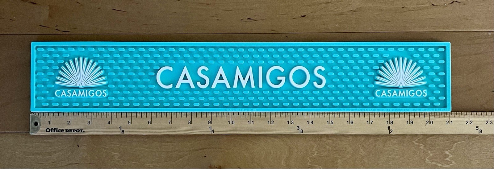 Casamigos Tequila Rubber Rail Runner Spill Bar Mat Skinny Coaster **NEW**