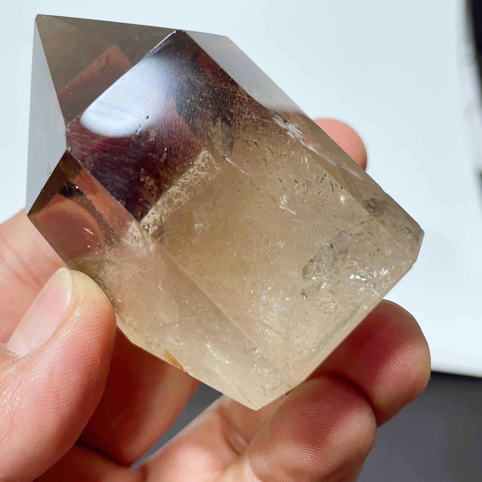 0.33LB Natural Smoky Quartz Crystal Point Obelisk Healing Home Decor G6821