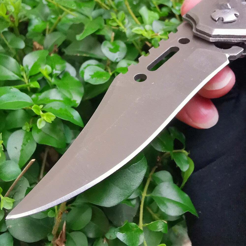 Spring Assisted Fixed Blades Survival Knife Camping Hunting Cutting Fitness
