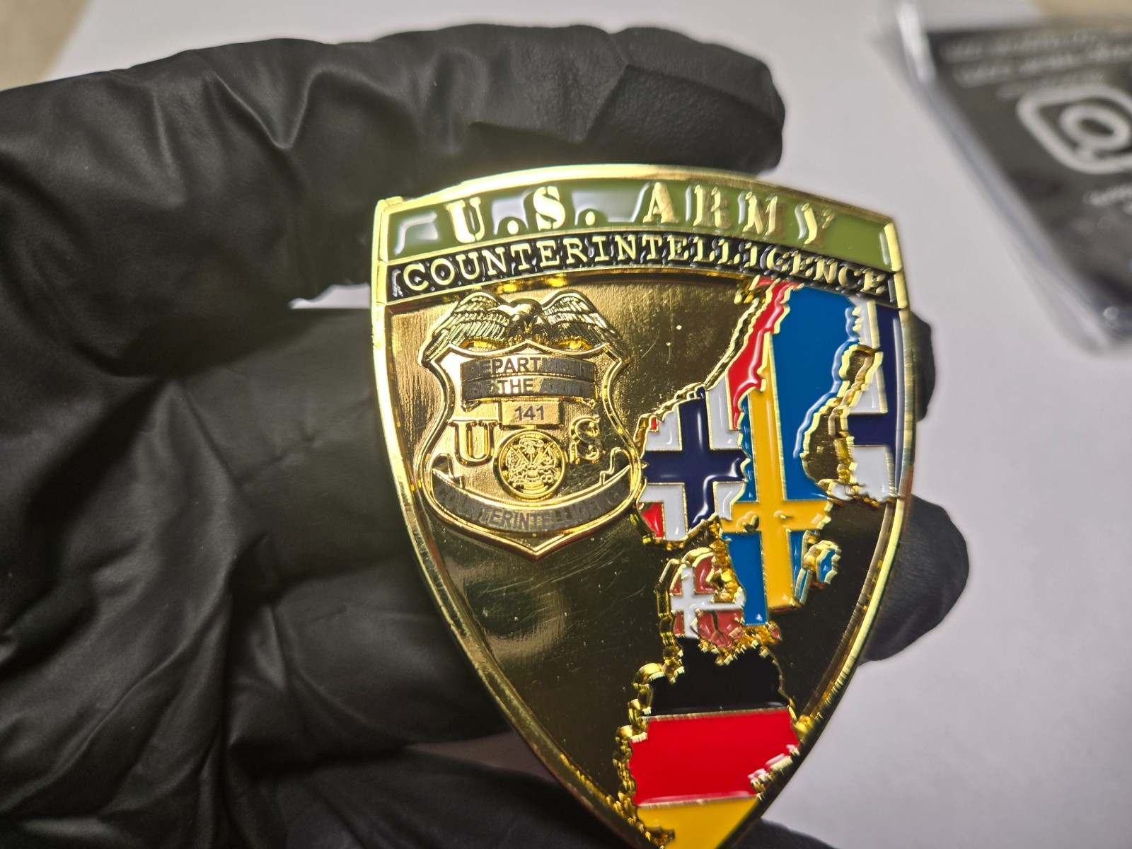 U.S Army Counterintelligence Wiesbaden Field Office Sub Rosa Challenge Coin SN