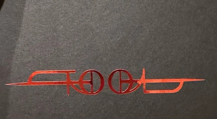 New TOOL Logo Shiny Red Foil Permanent Decal Sticker Vinyl Handmade 4”