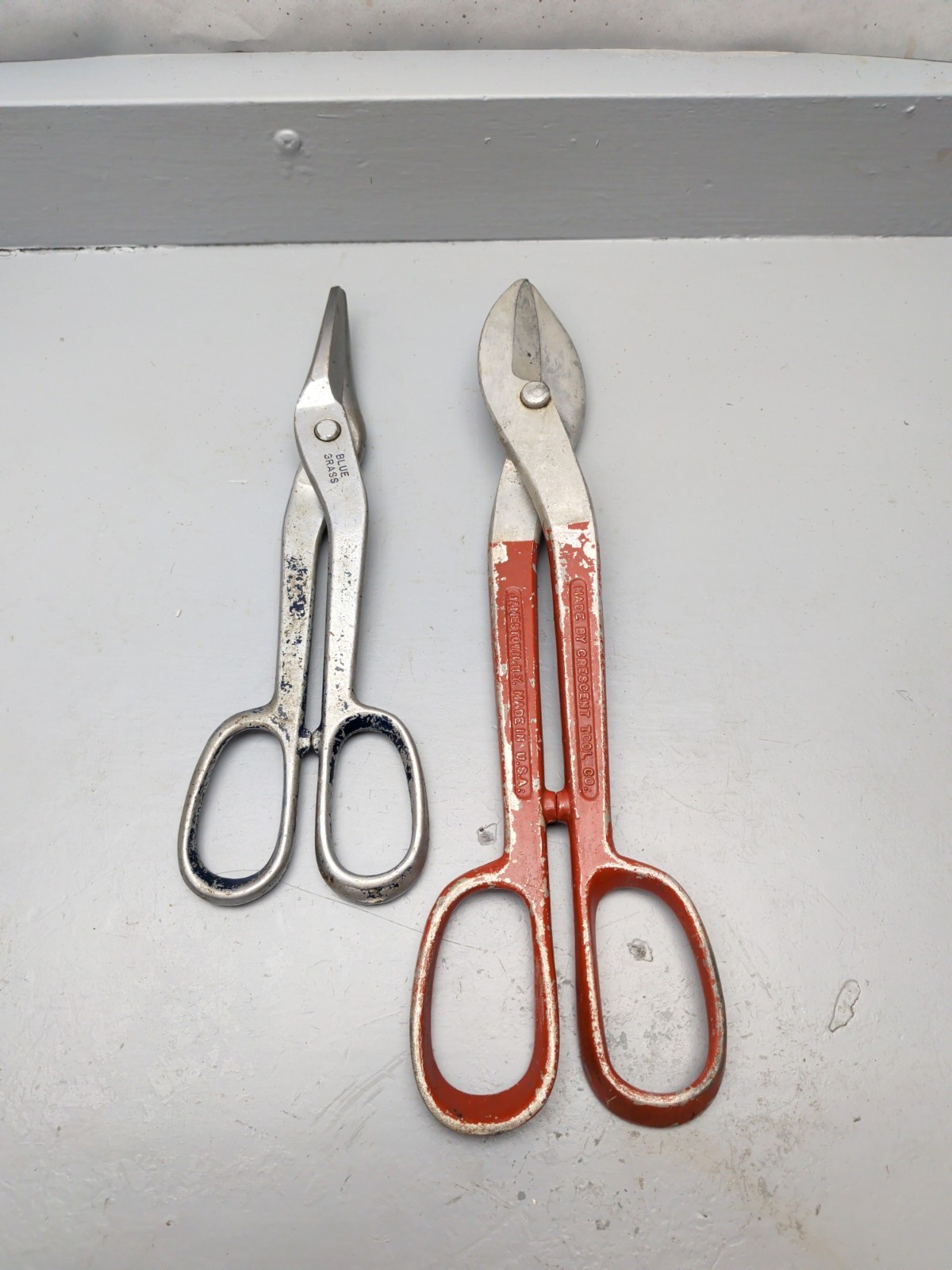 Crescent Tools Co. U416 16″ Tin Snips & Blue Grass Tin Snips 13″ Vintage, USA