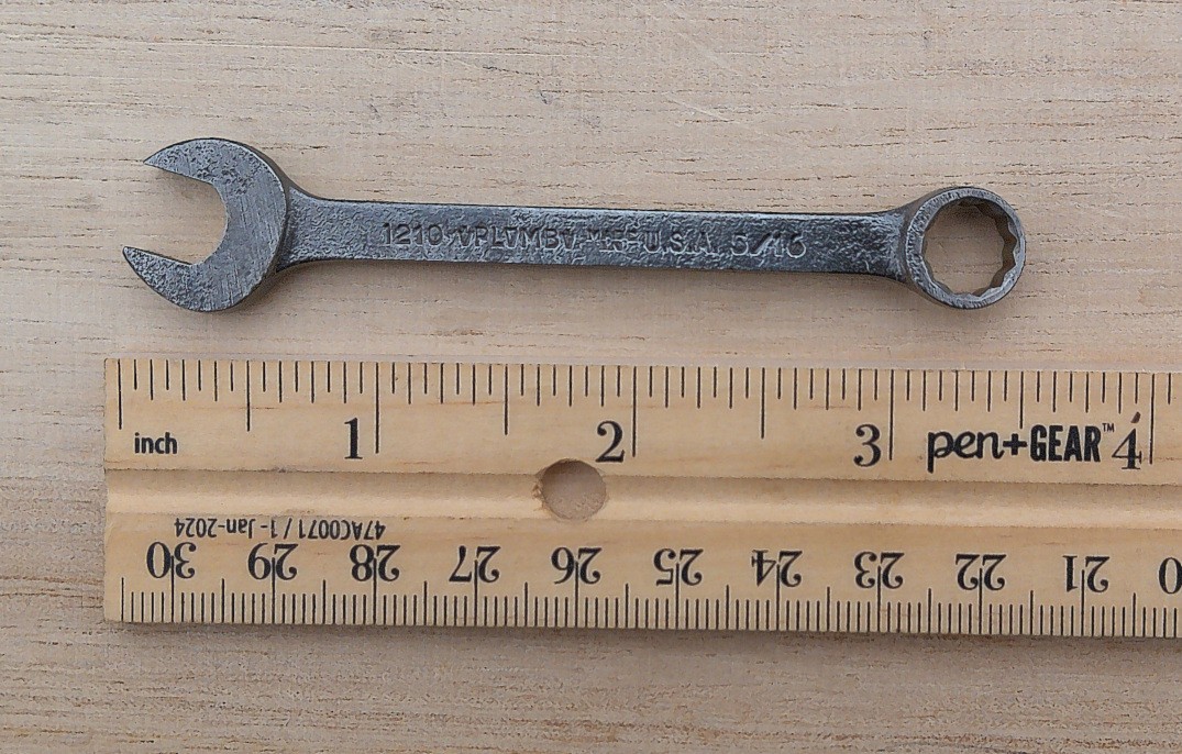 1939-45 Vintage PLOMB Tools Model No. 1210 5/16 inch Combination Wrench