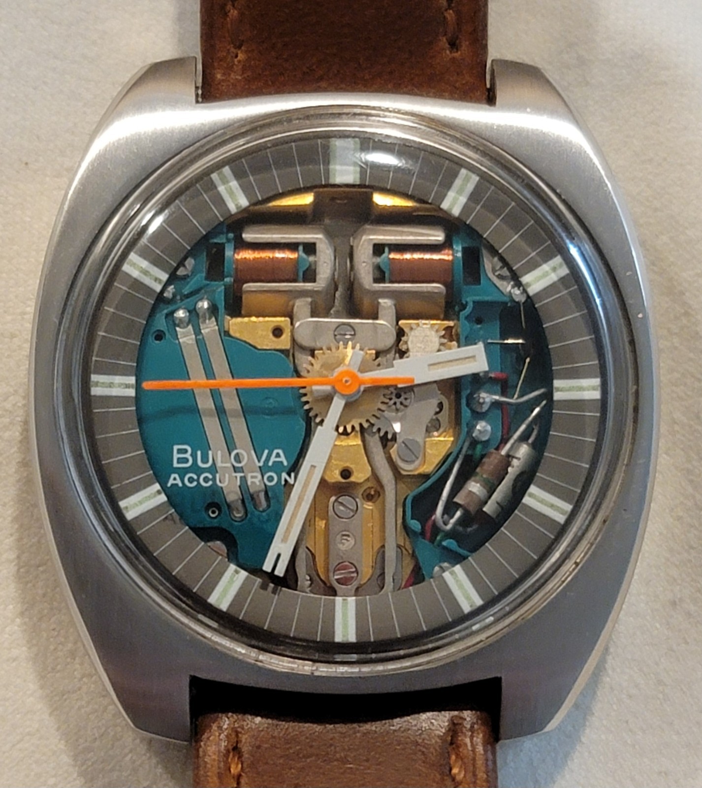 Restored 1969 Accutron 214 Stainless Spaceview #770 Men’s Watch Numbers Matching