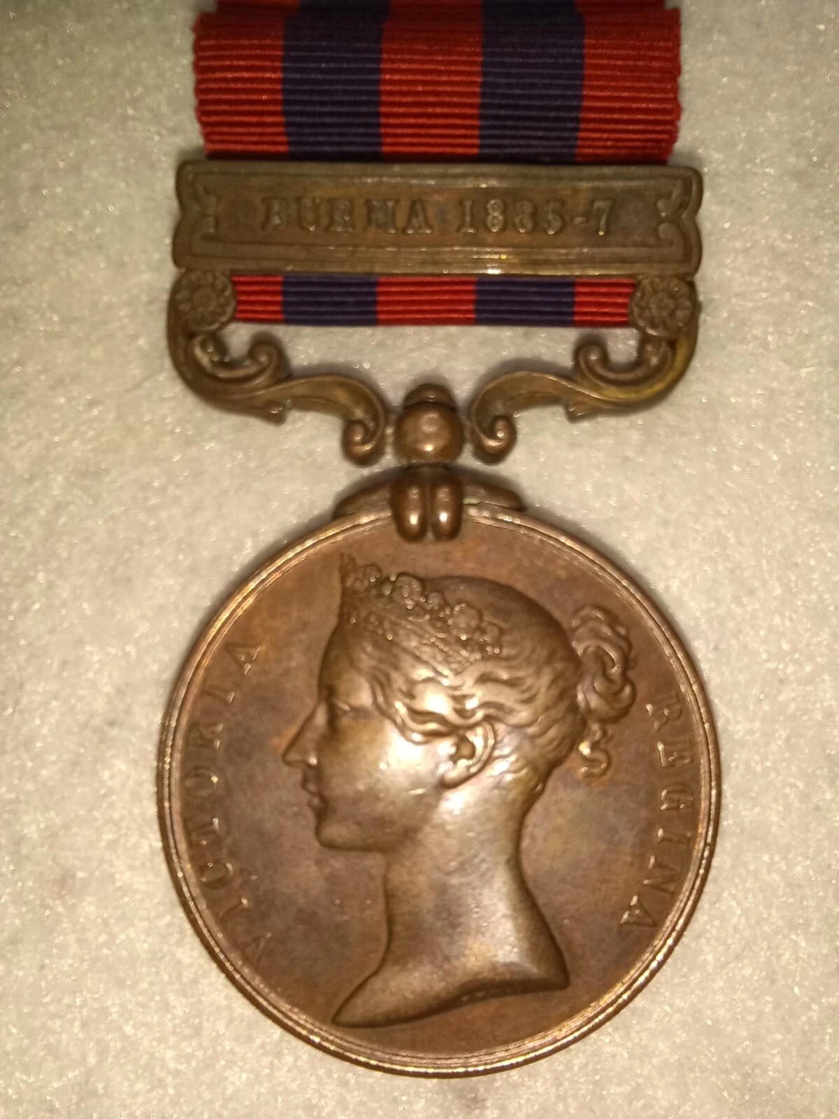 INDIA GENERAL SERVICE MEDAL 1854-95, 1 clasp, Burma 1885-7, Bronze issue